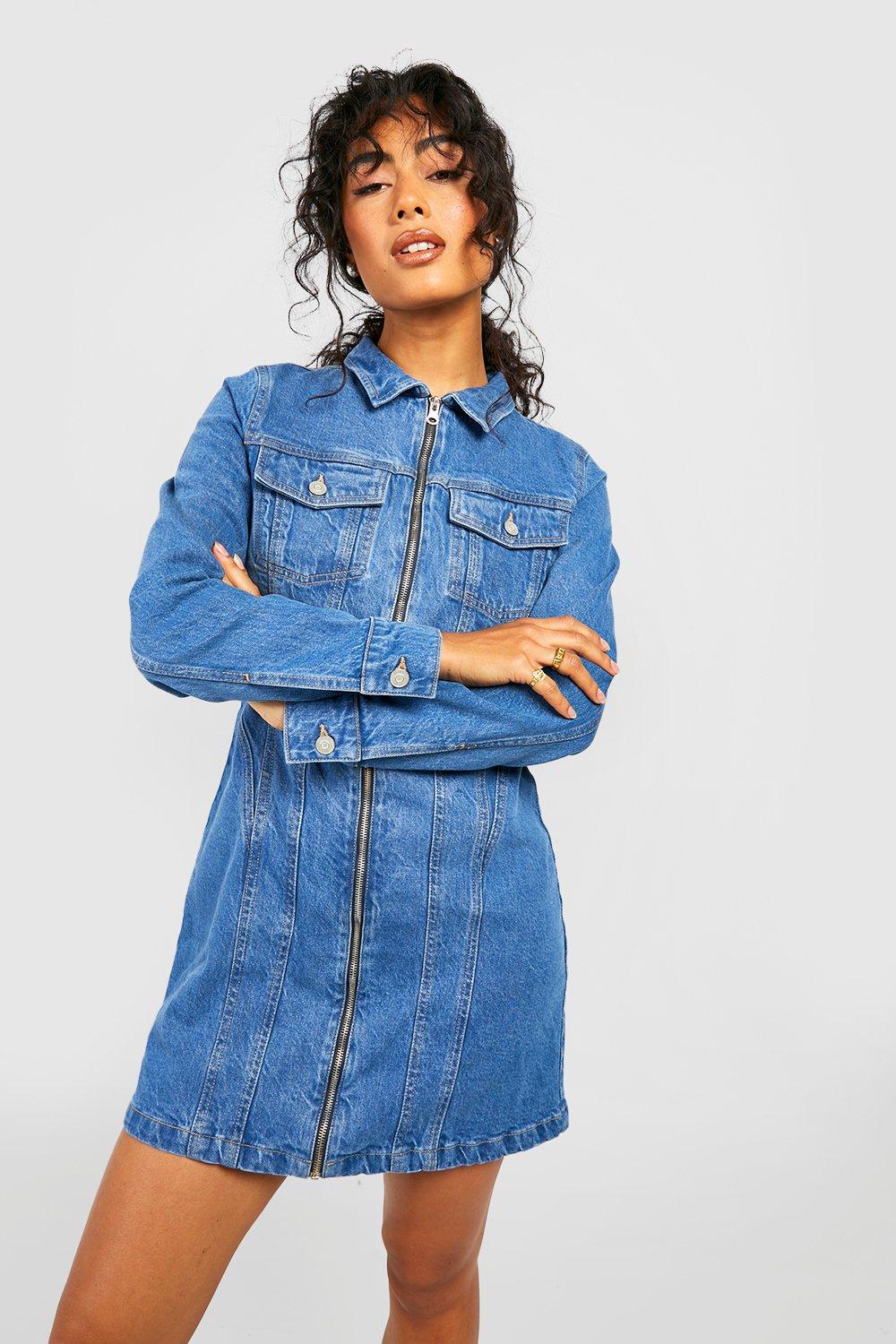 Denim shift dress sales uk